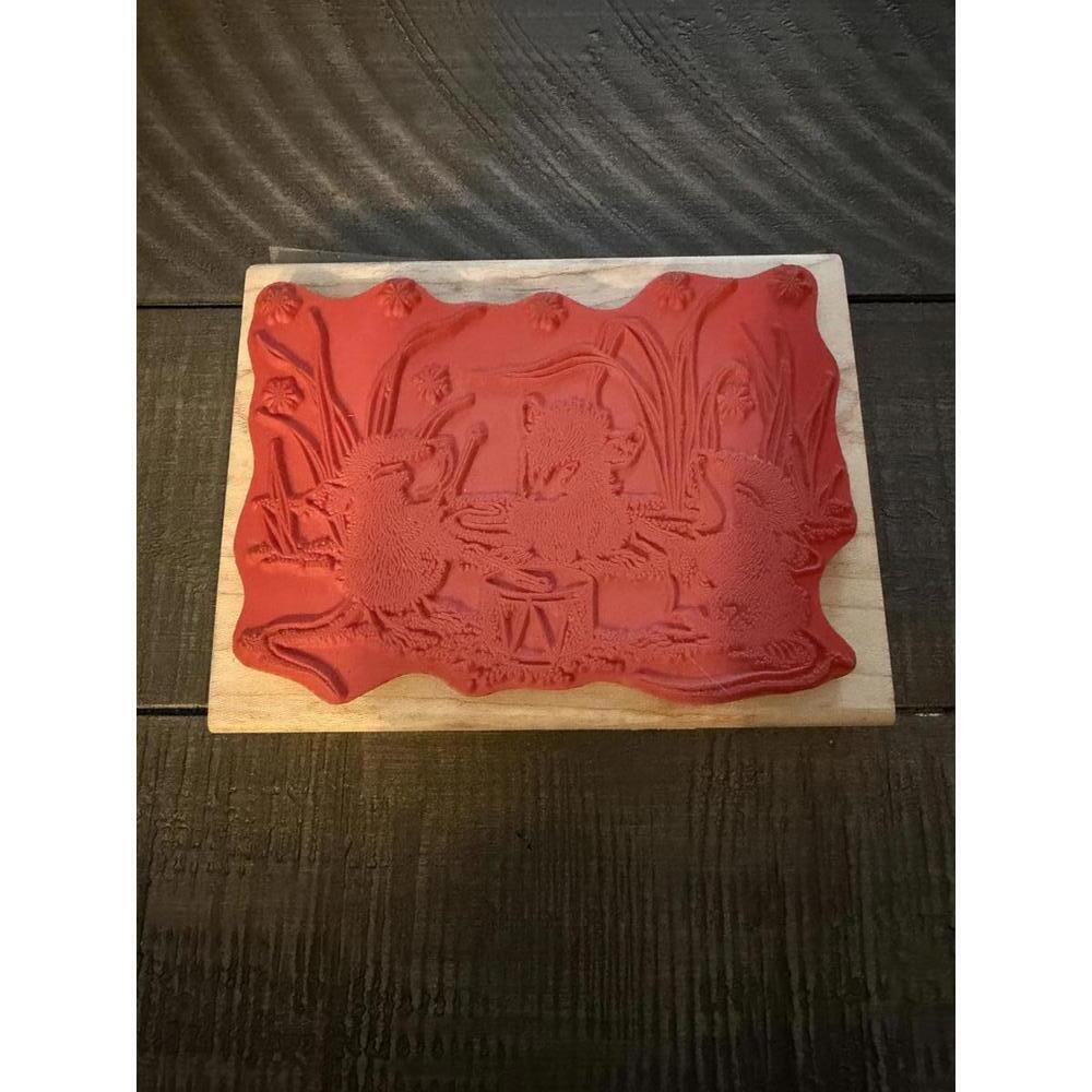House Mouse Me and My Drum 2005 wood block rubber stamp - Picture 8 of 10
